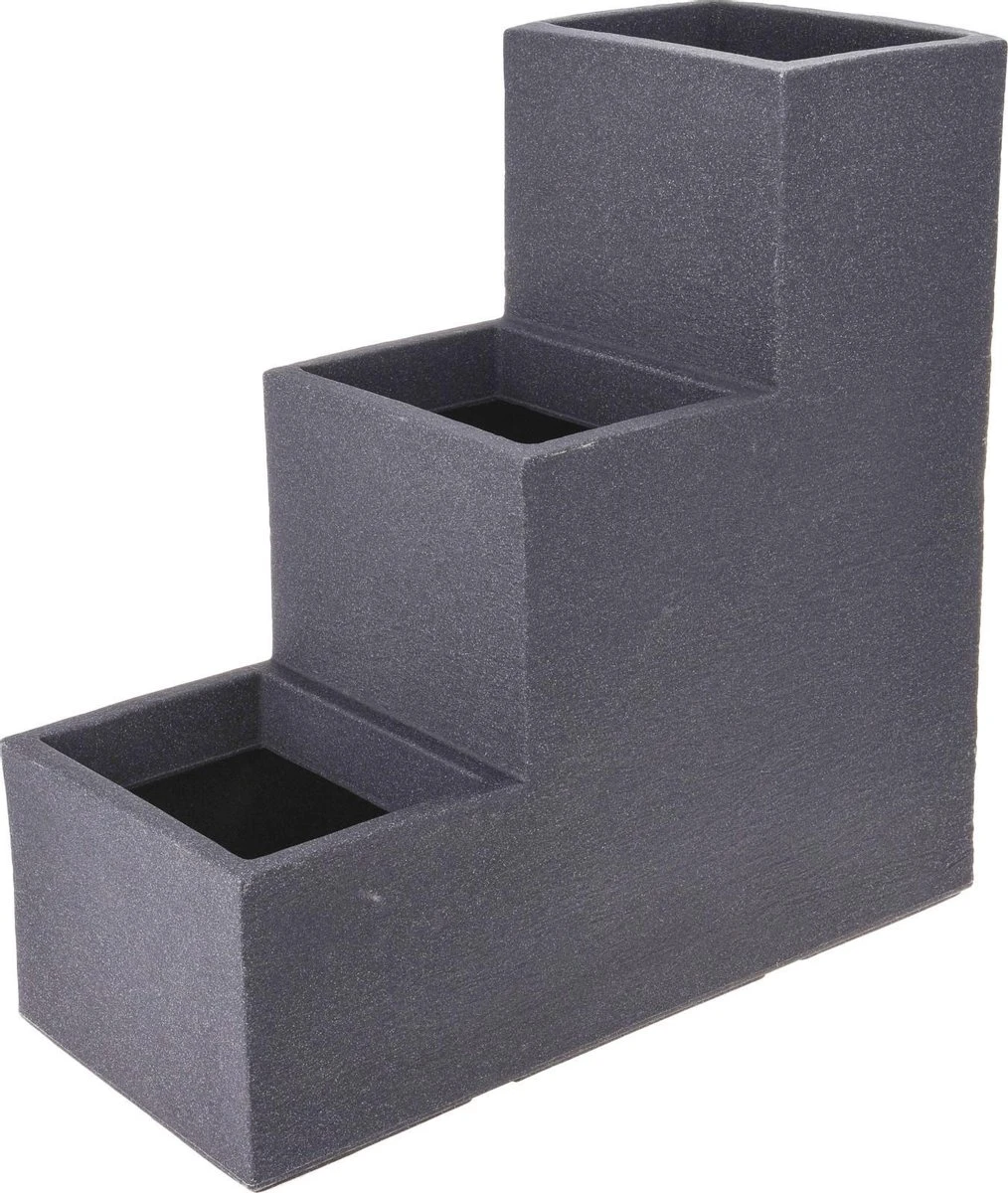 4gardenz Stone Trapsgewijs Plantenbak Voor Buiten 27x60x60 Cm - Grijs