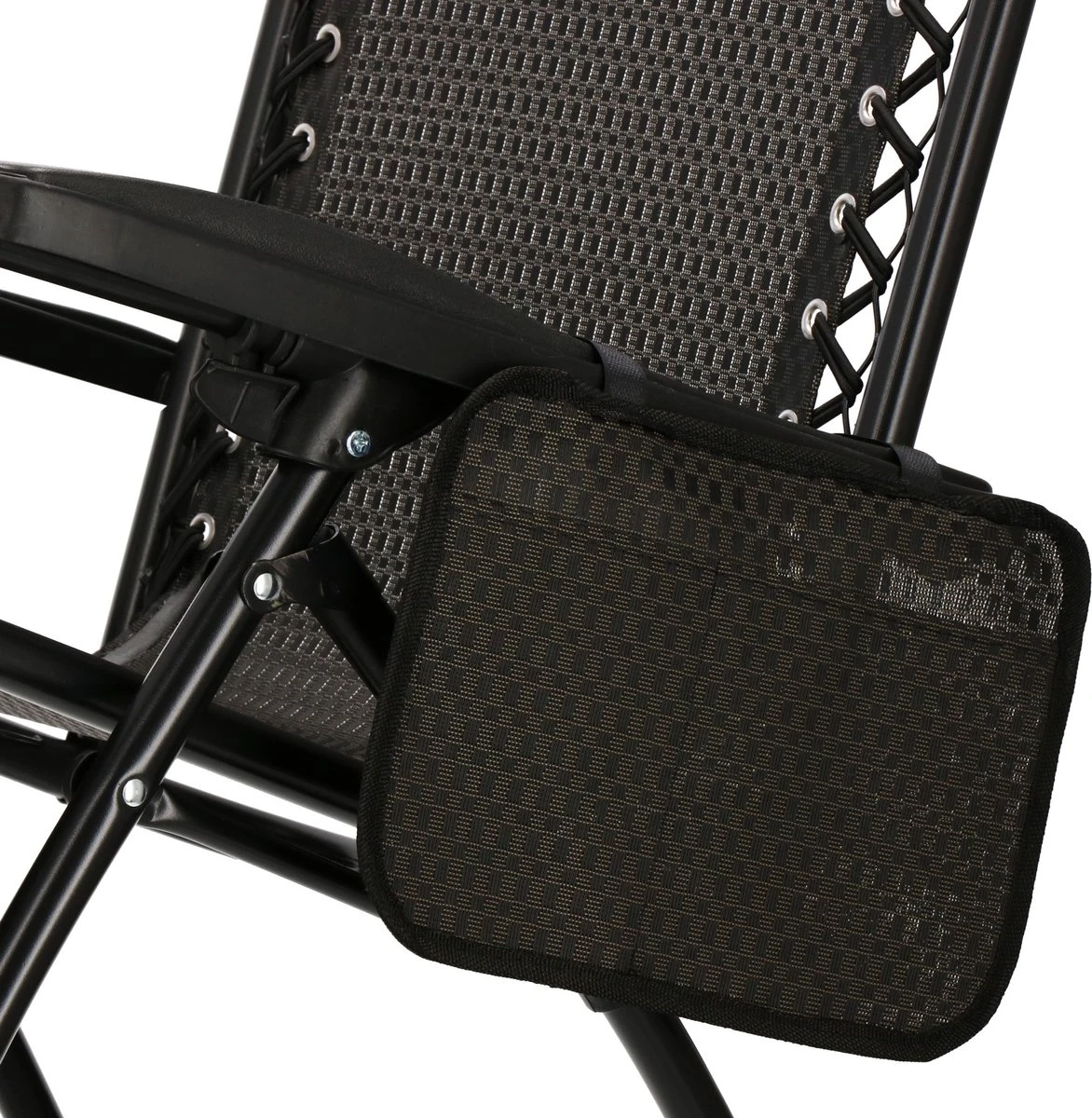 Springos Tuinstoel | Ligstoel | Opvouwbaar | Verstelbaar | Ergonomische Hoofdsteun | Bruin / Zwart - Afbeelding 12