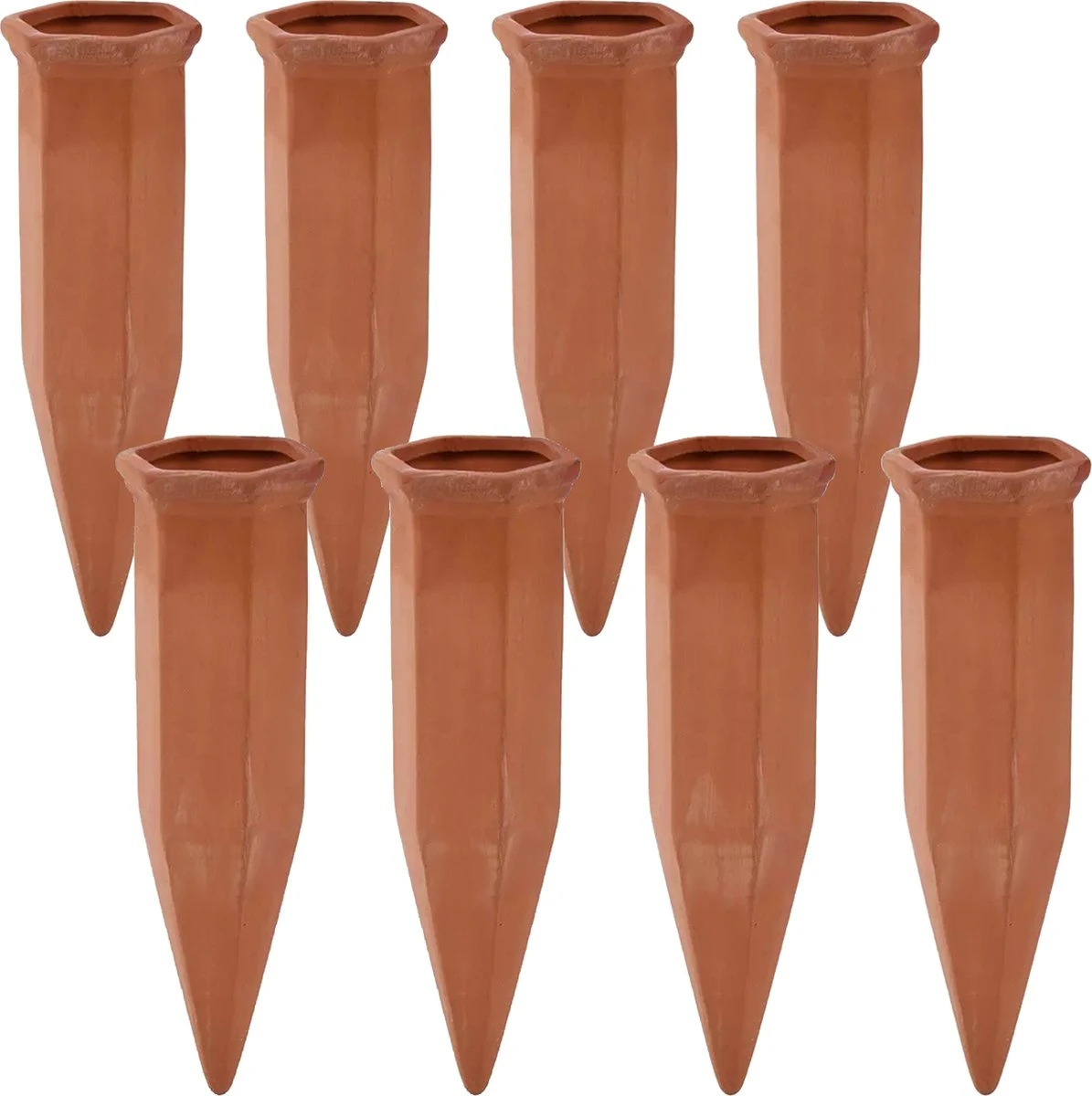 Bloomin Waterdruppelaar Van Terracotta - Waterdruppelaar Voor Planten - Druppelsysteem - Irrigatiesysteem - Watergeefsysteem - Bewateringssysteem - 8 Stuks