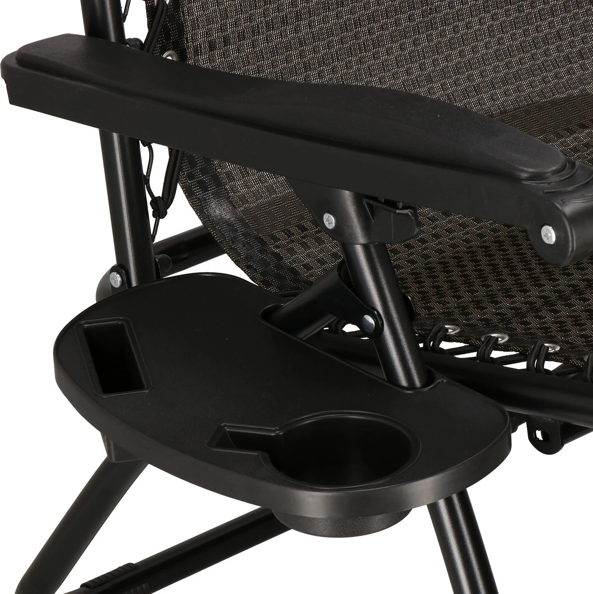 Springos Tuinstoel | Ligstoel | Opvouwbaar | Verstelbaar | Ergonomische Hoofdsteun | Bruin / Zwart - Afbeelding 17