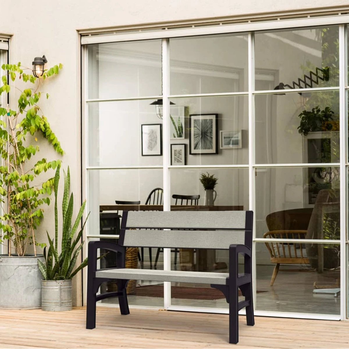 Keter Montero Tuinbank – 2-personen - 120x61x91cm - Grafiet - Afbeelding 16