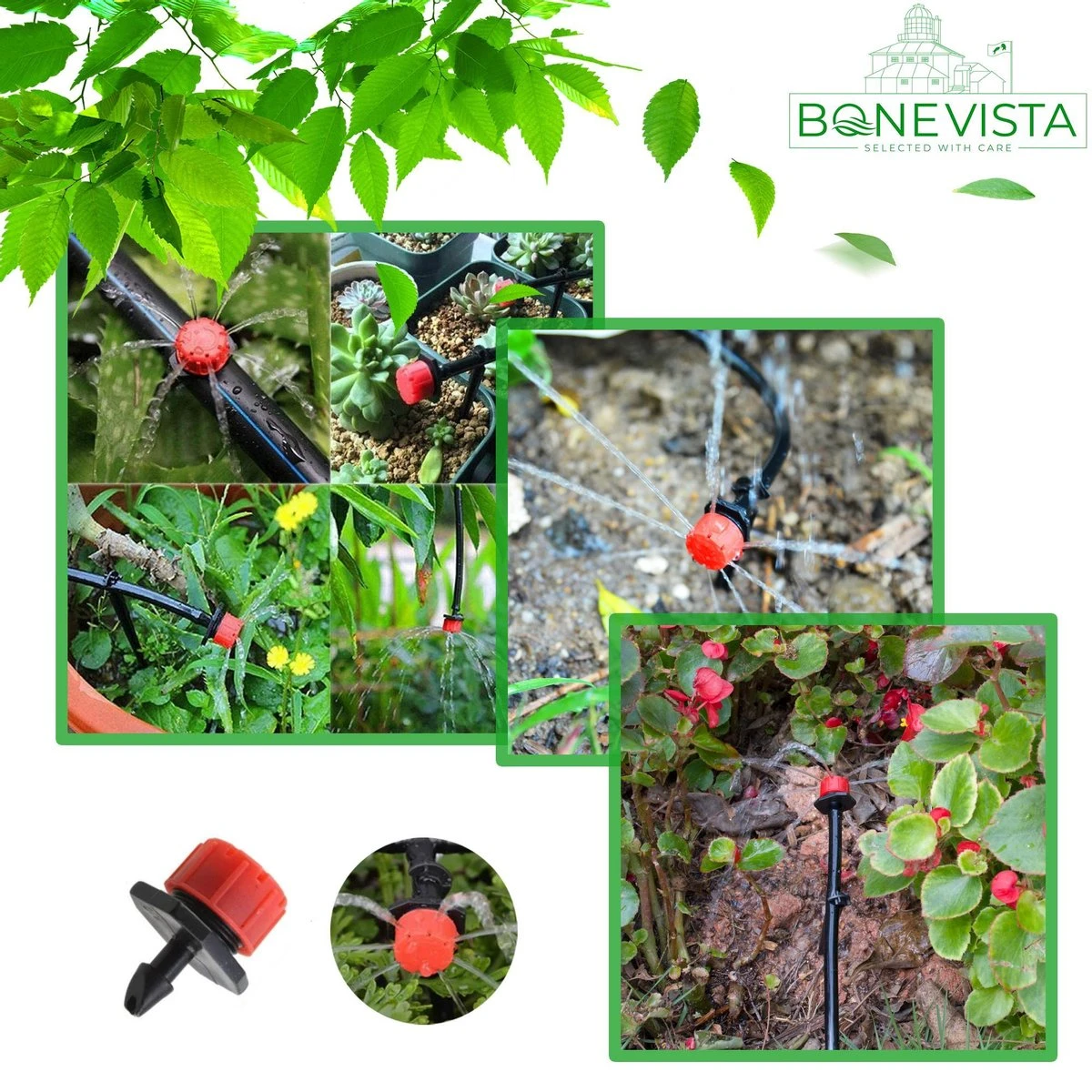 Bone Vista® 155 Stuks Water Druppelslang Irrigatiesysteem Tuin – Bewateringssysteem & Druppelsysteem - Afbeelding 4