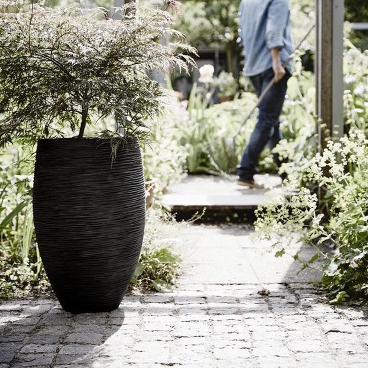 Capi Europe - Vaas Elegant Deluxe Rib NL - 56x84 - Zwart - Voor Binnen En Buiten - KBLR1132 - Afbeelding 3