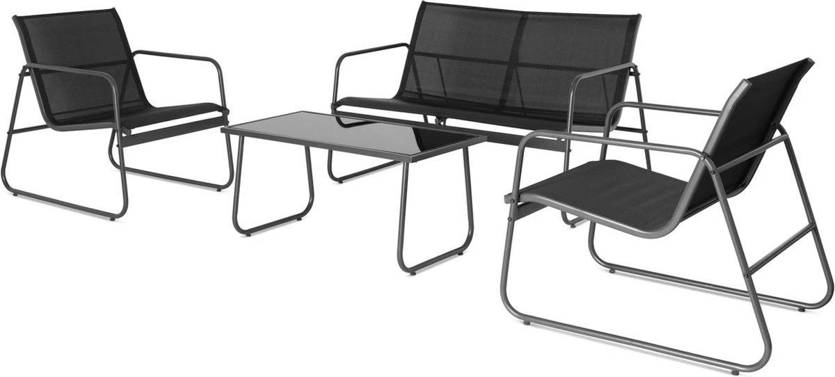 909 Outdoor Tuinset Camilla - 4-delig - Dubbele Zitbank - 2 Stoelen - Tafel - Stalenframe - Afbeelding 9