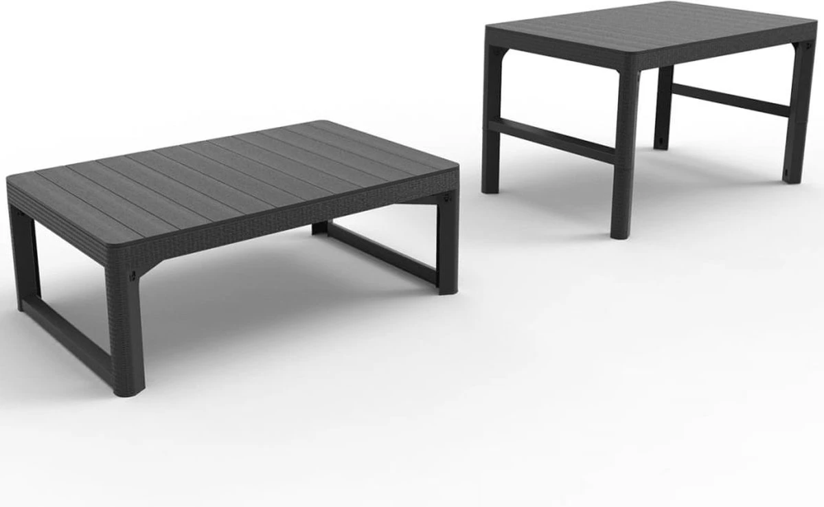 Allibert Lyon Tuintafel - 116x71,5x66/40 Cm - Grafiet - Afbeelding 14