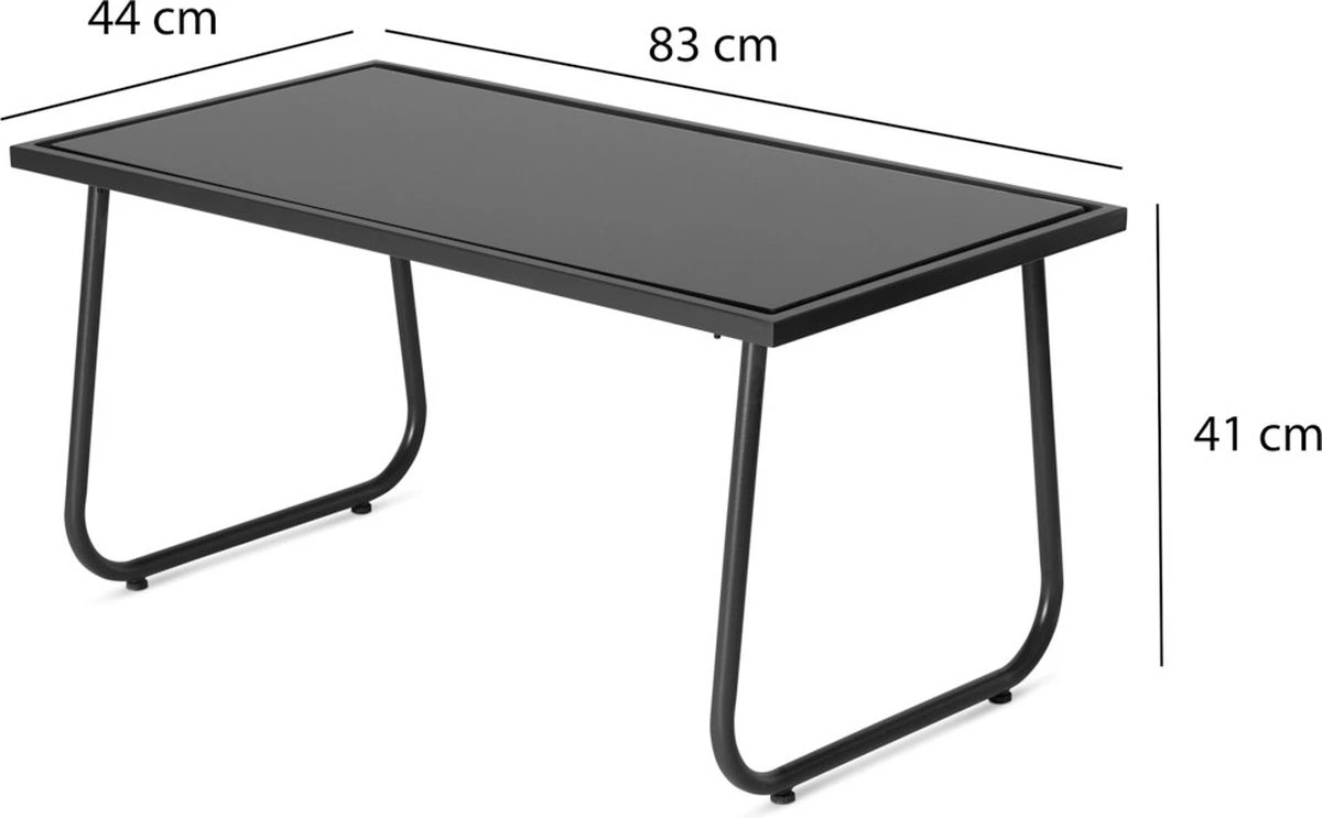 909 Outdoor Tuinset Camilla - 4-delig - Dubbele Zitbank - 2 Stoelen - Tafel - Stalenframe - Afbeelding 2