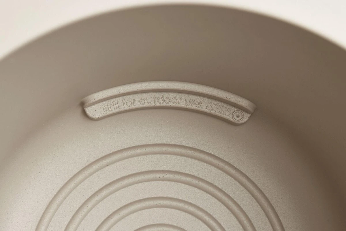 Elho Pure Coupe 35 - Bloempot Voor Binnen & Buiten - Ø 34.9 X H 49.0 Cm - Beige/Balanced Beige - Afbeelding 2