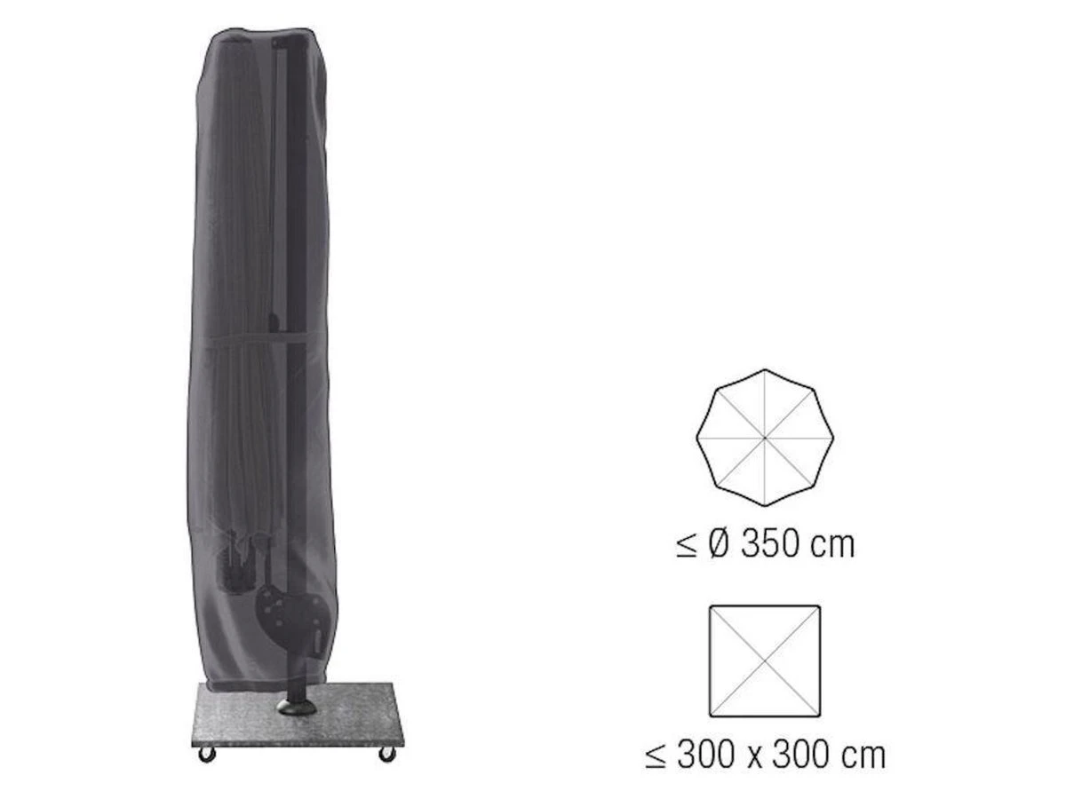 AeroCover Parasolhoes - Zweef Parasols - Grijs - 250x55 Cm (HxB) - Afbeelding 15